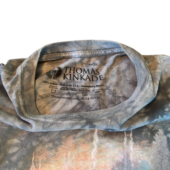 The Mountain Thomas Kinkade Tie Dye Cozy Cottage Graphic Tee XL USA - Picture 3 of 5